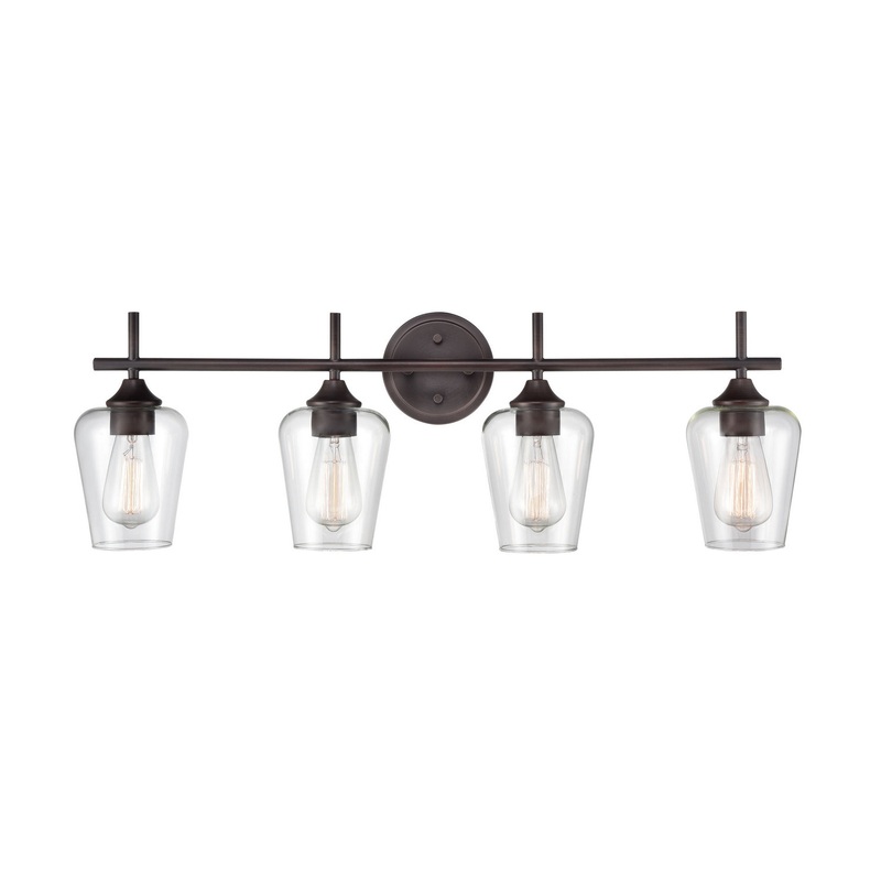 Millennium 9704-RBZ Ashford Four Light Vanity, Rubbed Bronze