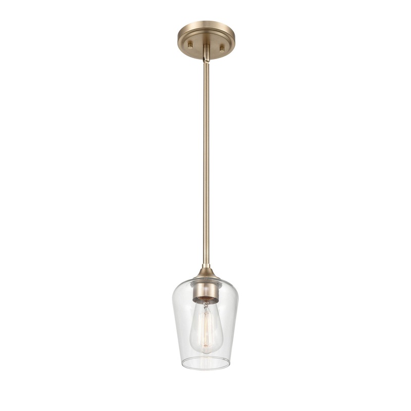 Millennium 9731-MG Ashford One Light Mini Pendant, Modern Gold