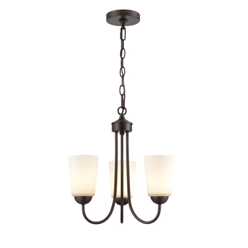 Millennium 9803-RBZ Ivey Lake Three Light Chandelier, Rubbed Bronze