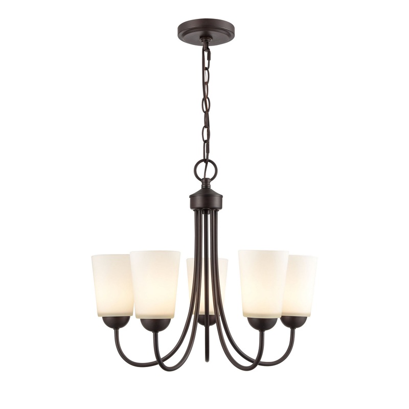 Millennium 9805-RBZ Ivey Lake Five Light Chandelier, Rubbed Bronze