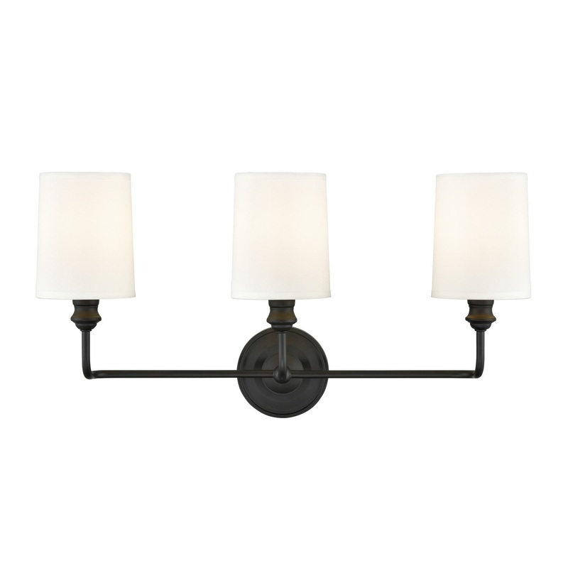 Millennium 99803-MB Leena Three Light Vanity, Matte Black