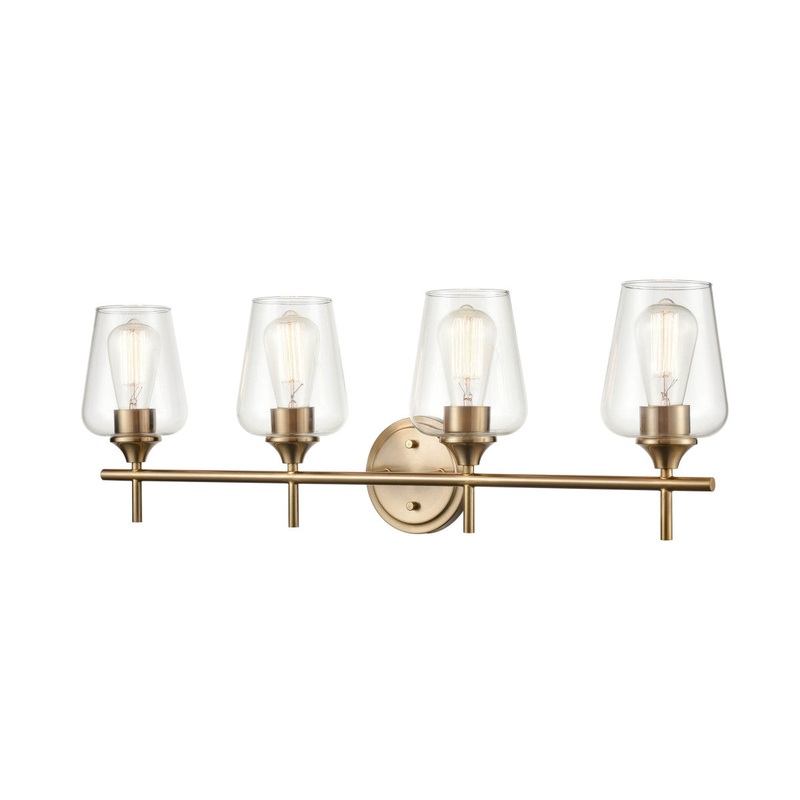 Millennium 9704-MG Ashford Four Light Vanity, Modern Gold