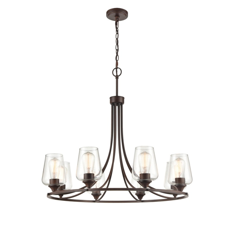 Millennium 9728-RBZ Ashford Eight Light Chandelier, Rubbed Bronze