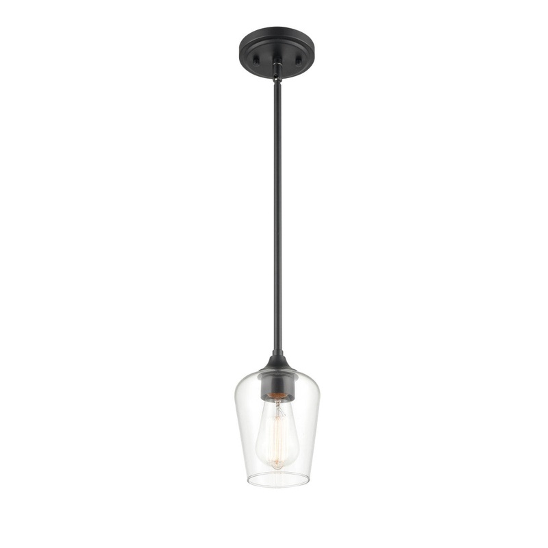 Millennium 9731-MB Ashford One Light Mini Pendant, Matte Black