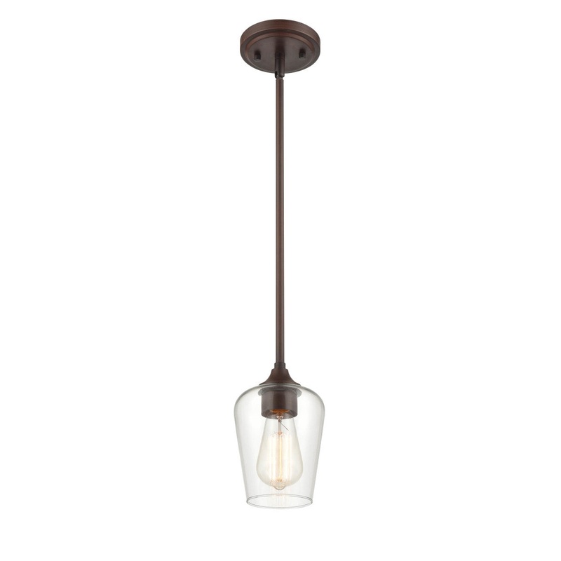 Millennium 9731-RBZ Ashford One Light Mini Pendant, Rubbed Bronze