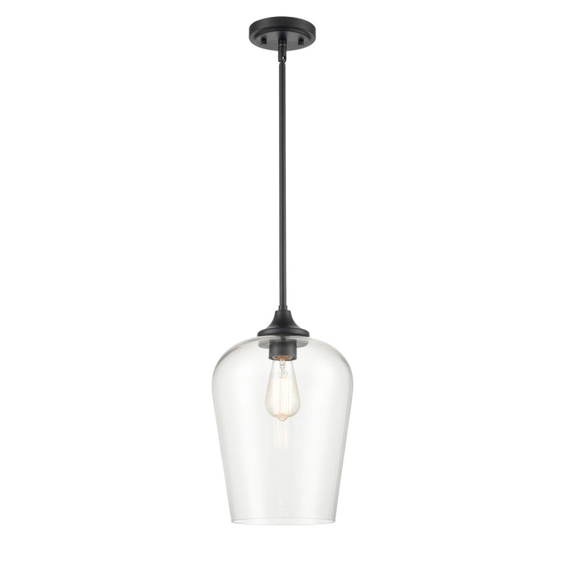 Millennium 9741-MB Ashford One Light Mini Pendant, Matte Black