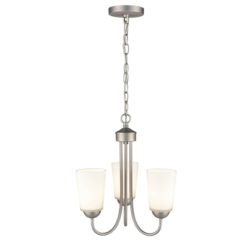 Millennium 9803-SN Ivey Lake Three Light Chandelier, Satin Nickel