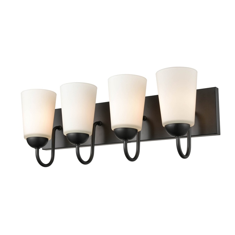 Millennium 9814-MB Ivey Lake Four Light Vanity, Matte Black