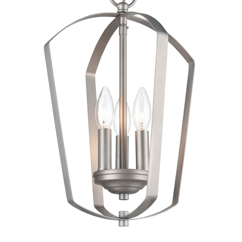 Millennium 9823-SN Ivey Lake Three Light Chandelier, Satin Nickel