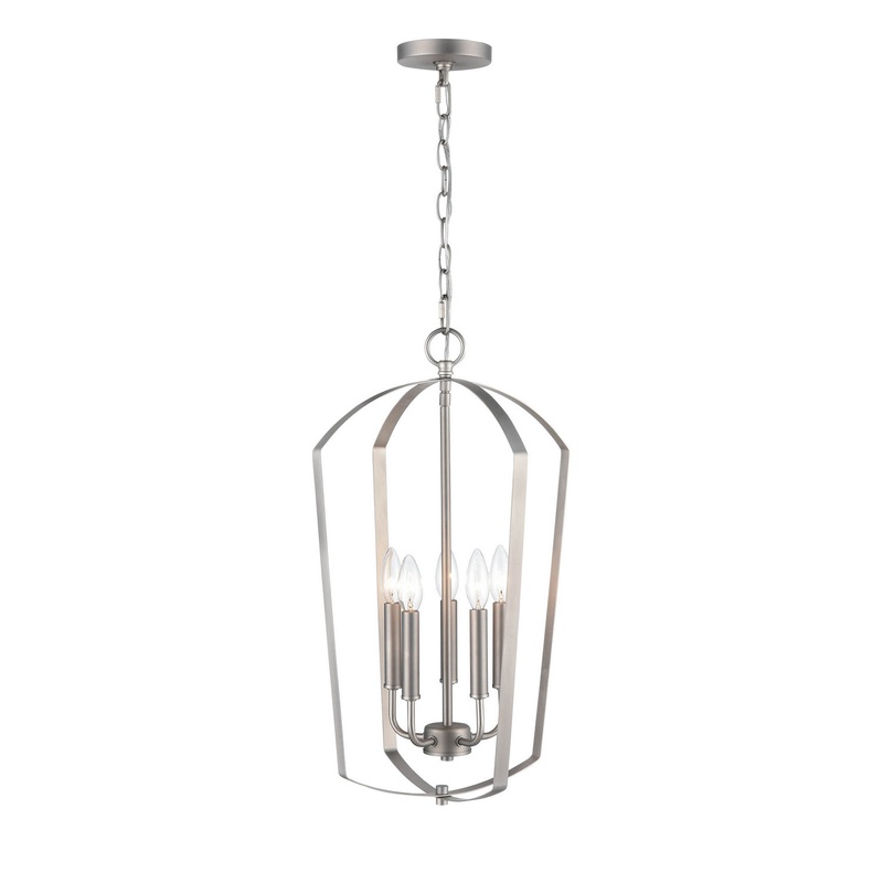 Millennium 9825-SN Ivey Lake Five Light Chandelier, Satin Nickel
