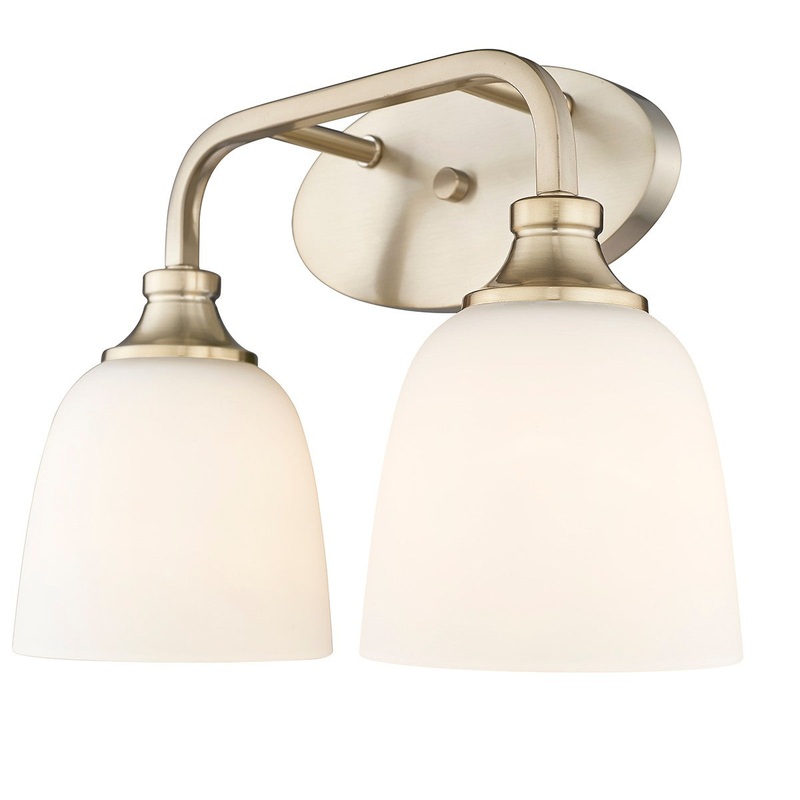 Millennium 491002-MG Alberta Two Light Vanity, Modern Gold (Discontinued)