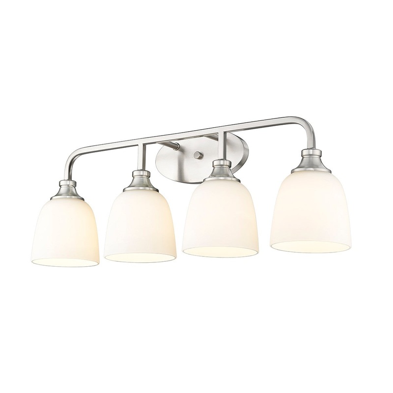 Millennium 491004-BN Alberta Four Light Vanity, Brushed Nickel (Discontinued)