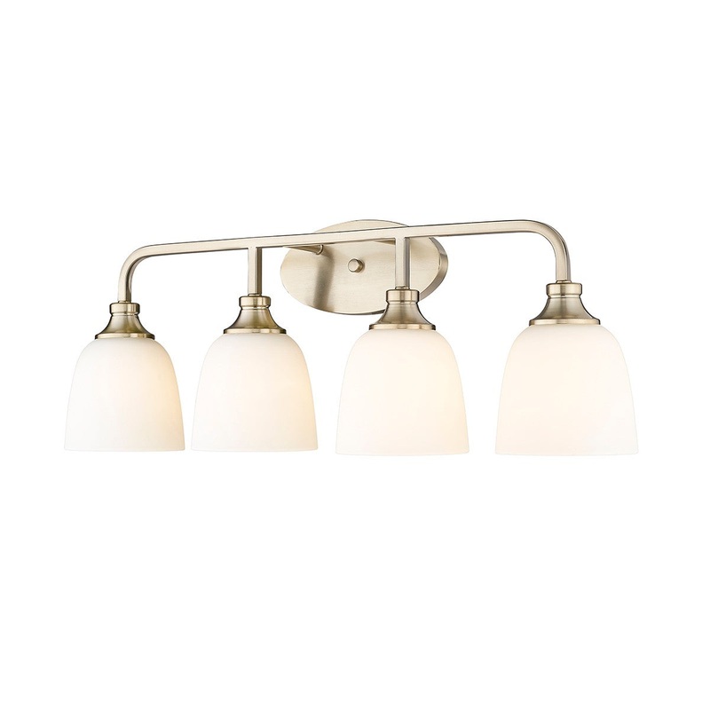 Millennium 491004-MG Alberta Four Light Vanity, Modern Gold (Discontinued)