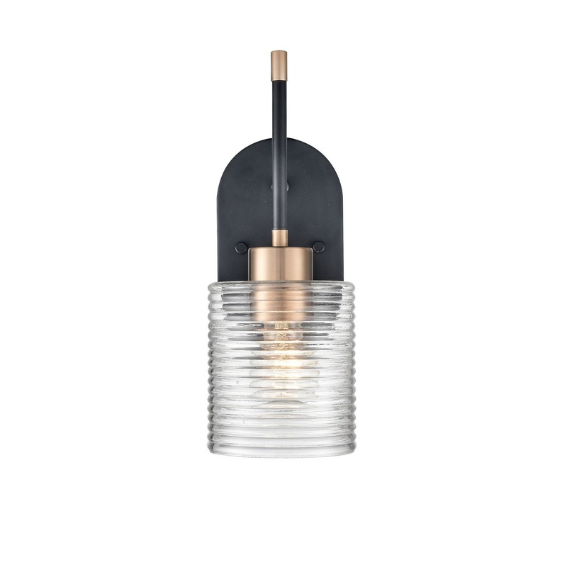 Millennium 9411-MB/MG Renitta One Light Wall Sconce, Matte Black Modern Gold