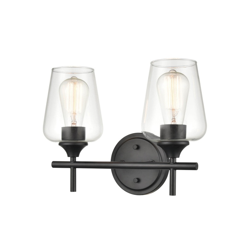 Millennium 9702-MB Ashford Two Light Vanity, Matte Black