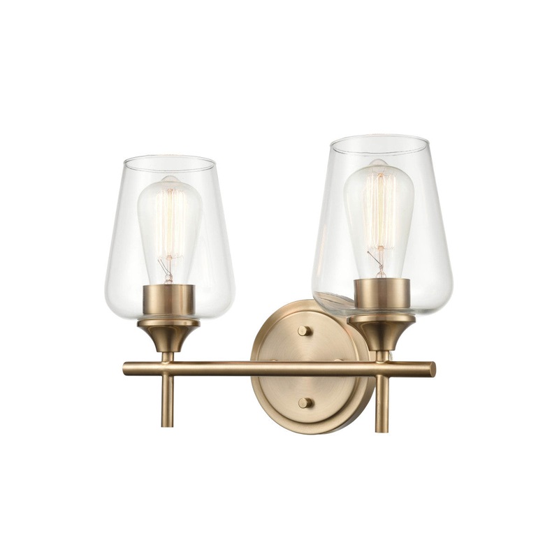 Millennium 9702-MG Ashford Two Light Vanity, Modern Gold
