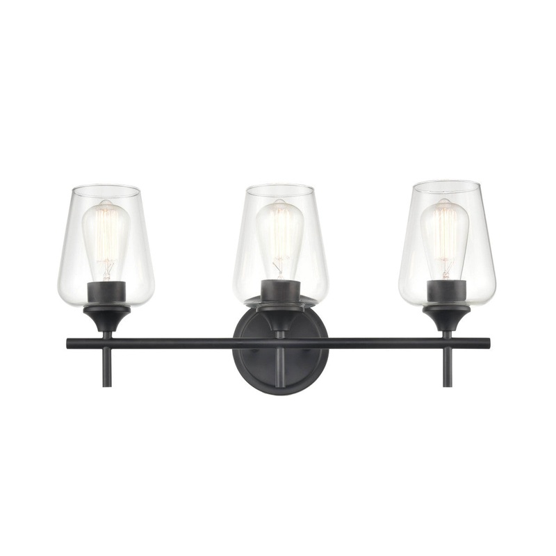 Millennium 9703-MB Ashford Three Light Vanity, Matte Black