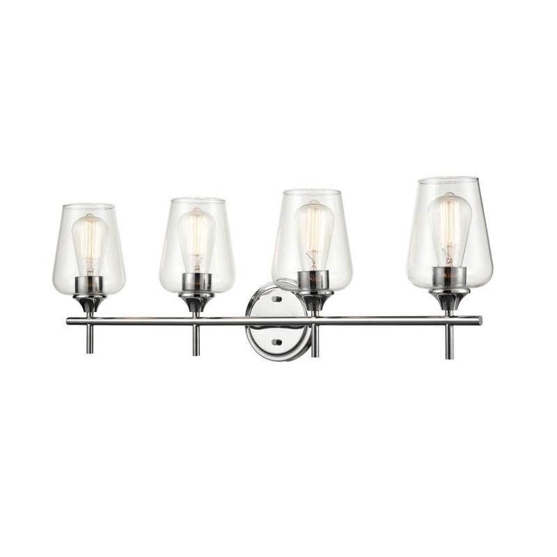 Millennium 9704-CH Ashford Four Light Vanity, Chrome