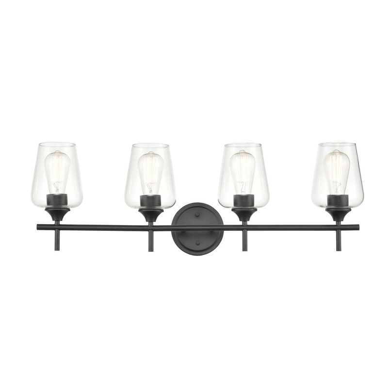 Millennium 9704-MB Ashford Four Light Vanity, Matte Black