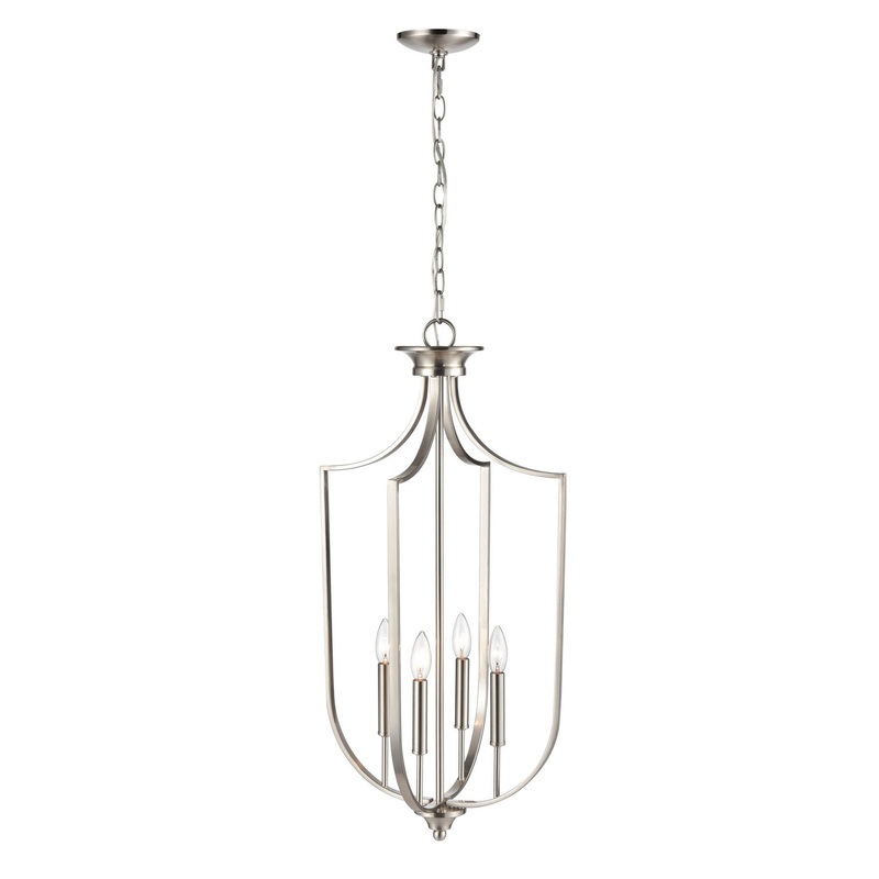 Millennium 9837-BN Four Light Pendant, Brushed Nickel