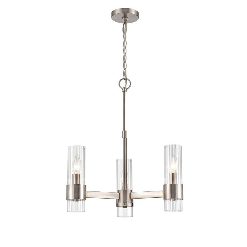 Millennium 9973-BN Caberton Three Light Chandelier, Brushed Nickel