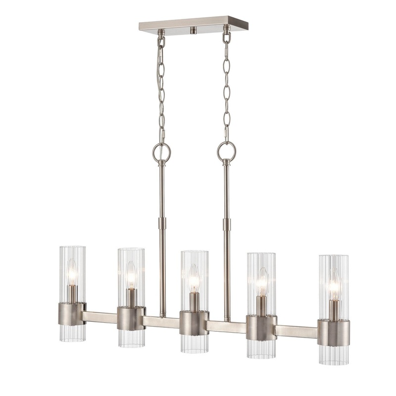Millennium 9985-BN Caberton Five Light Chandelier, Brushed Nickel