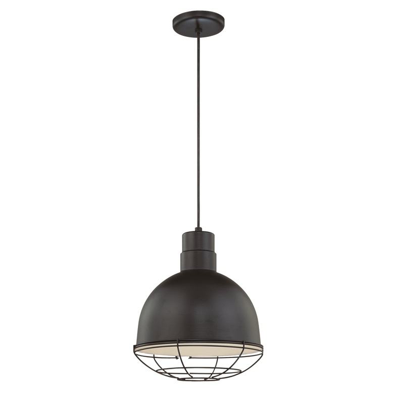 Millennium RDBC12-SB R Series One Light Pendant, Satin Black