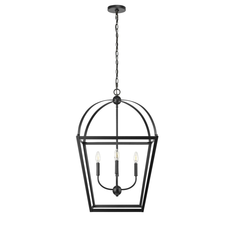 Millennium 13904-MB Kelsey Four Light Pendant, Matte Black