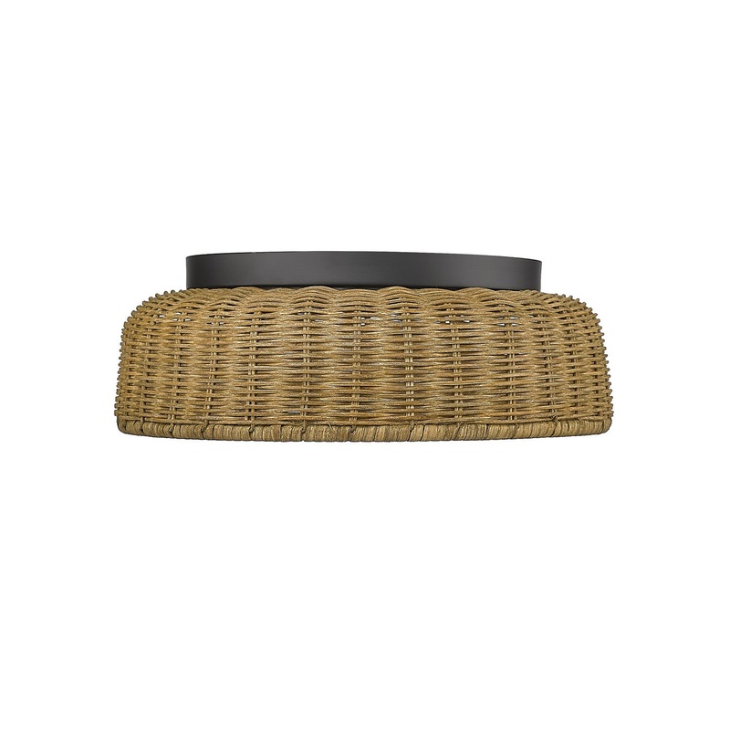 Millennium 14202-MB Two Light Flushmount, Matte Black