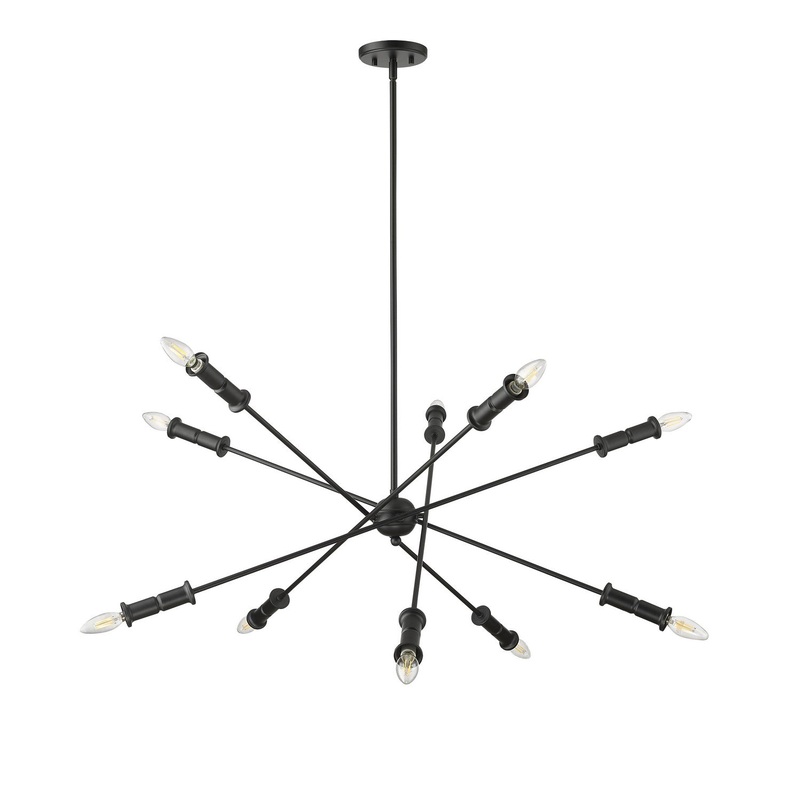 Millennium 29110-MB Potiss Ten Light Chandelier, Matte Black