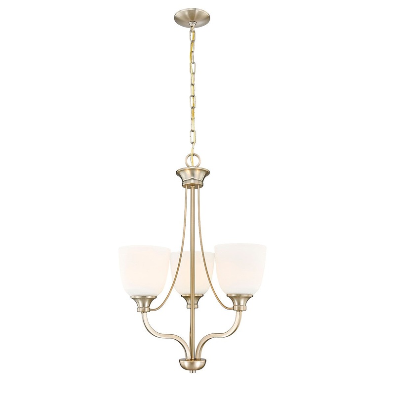 Millennium 492003-MG Alberta Three Light Chandelier, Modern Gold (Discontinued)