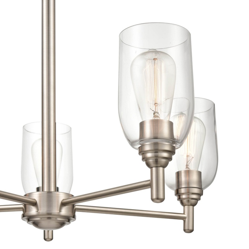Millennium 4995-BN Arlett Five Light Chandelier, Brushed Nickel (Discontinued)