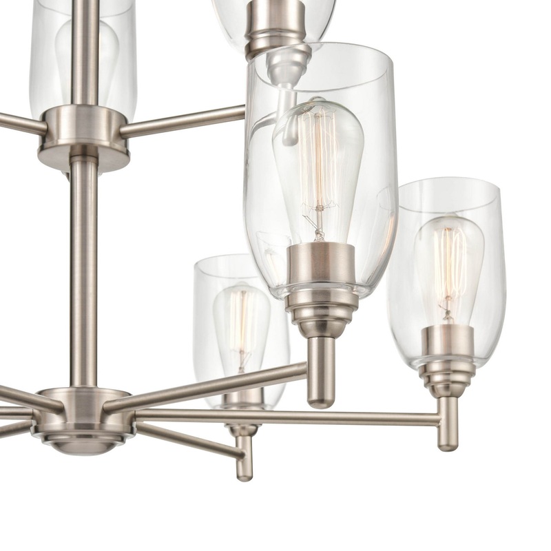 Millennium 4999-BN Arlett Nine Light Chandelier, Brushed Nickel (Discontinued)
