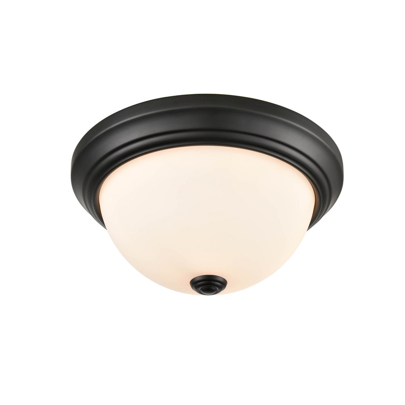 Millennium 5401-MB Two Light Flushmount, Matte Black