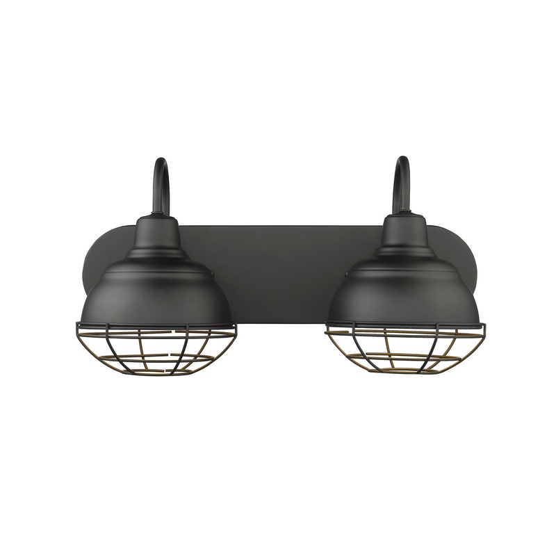 Millennium 5422-MB Neo-Industrial Two Light Vanity, Matte Black