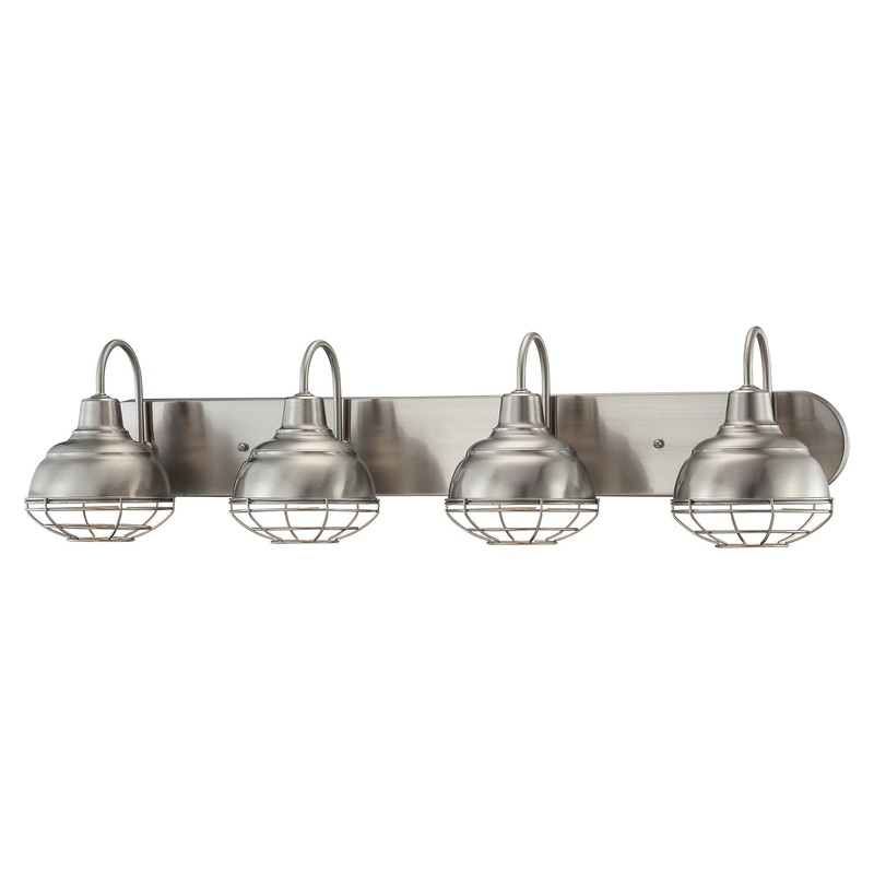 Millennium 5424-SN Neo-Industrial Four Light Vanity, Satin Nickel (Discontinued)