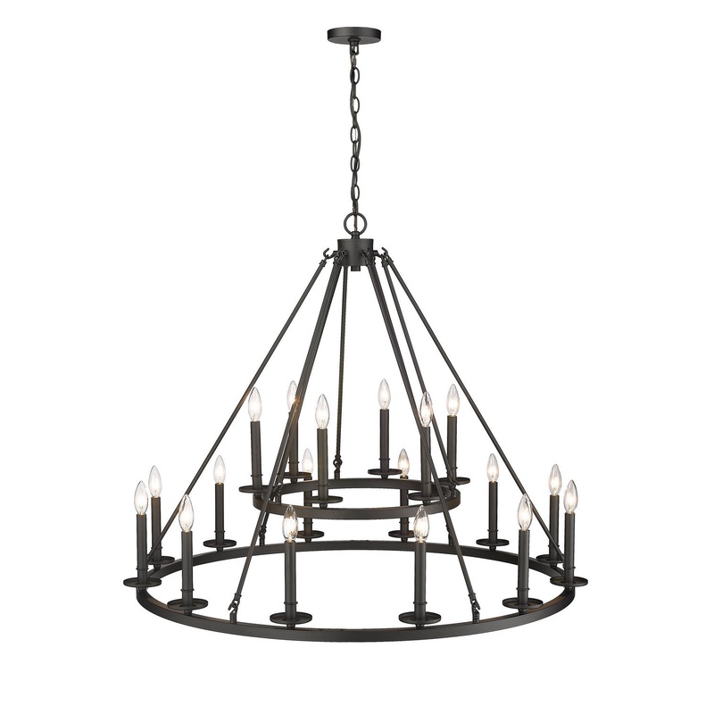 Millennium 6718-MB Florence 18 Light Chandelier, Matte Black