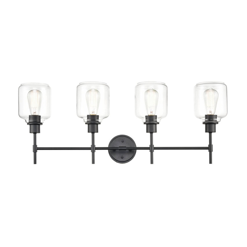 Millennium 6944-MB Asheville Four Light Vanity, Matte Black