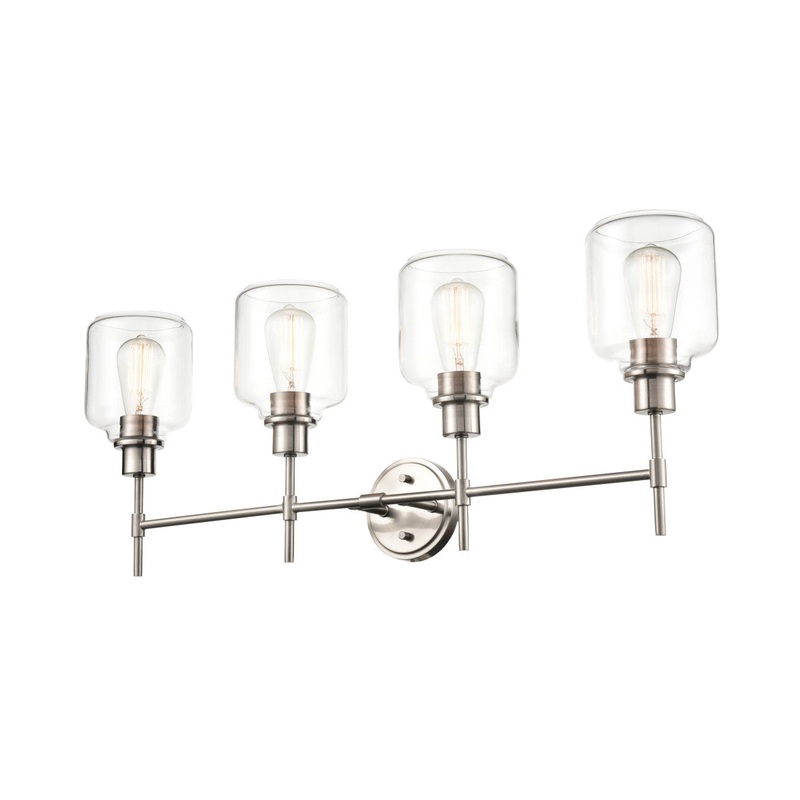 Millennium 6944-SN Asheville Four Light Vanity, Satin Nickel (Discontinued)