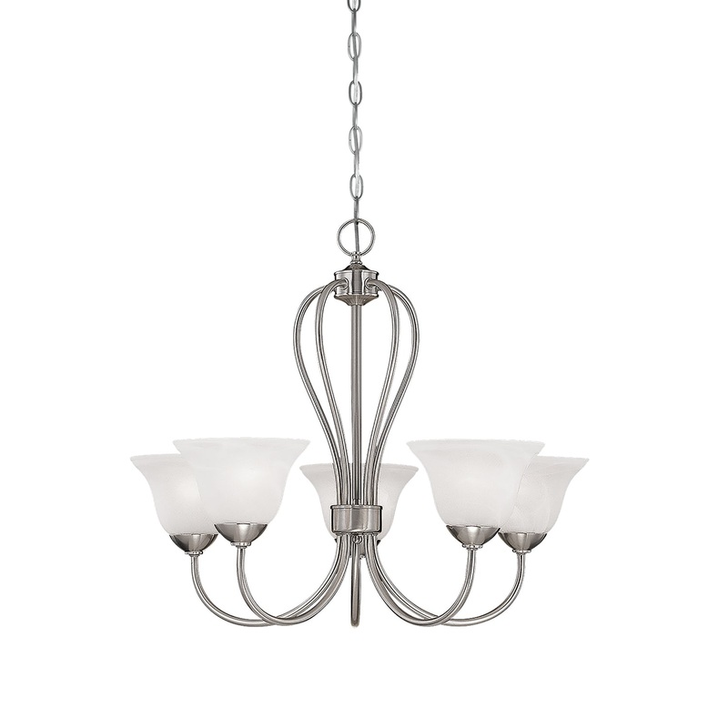 Millennium 75-SN Main Street Five Light Chandelier, Satin Nickel