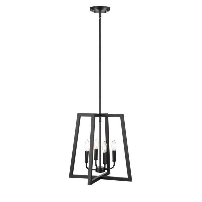Millennium 8144-MB Four Light Pendant, Matte Black