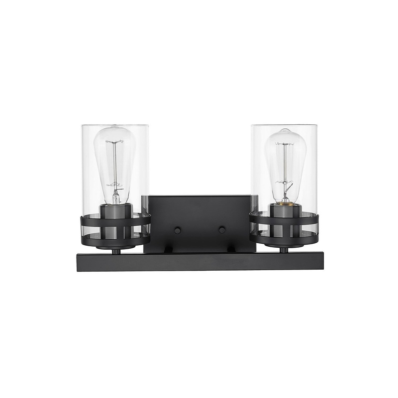 Millennium 91022-MB Lunden Two Light Vanity, Matte Black
