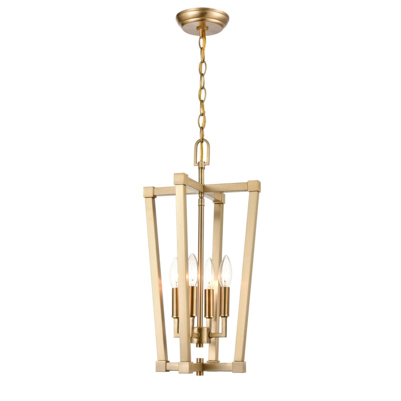 Millennium 9124-MG Four Light Pendant, Modern Gold