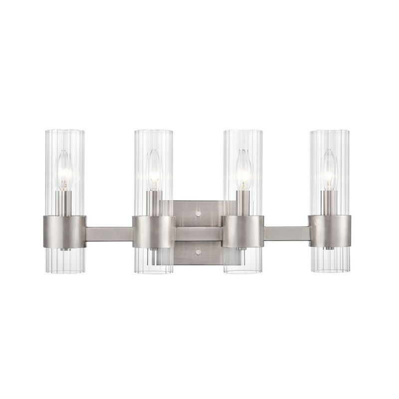 Millennium 9964-BN Caberton Four Light Vanity, Brushed Nickel