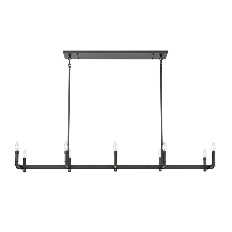 Millennium 99701-MB Daxley Ten Light Chandelier, Matte Black