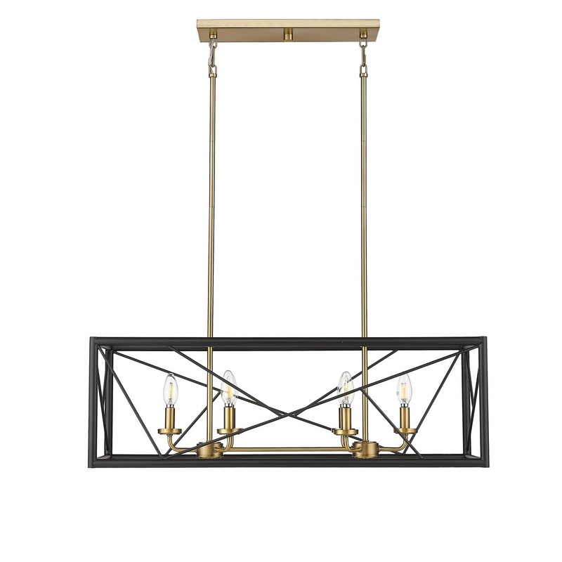 Millennium 13306-MB/VB Surrey Six Light Chandelier, Matte Black / Vintage Brass
