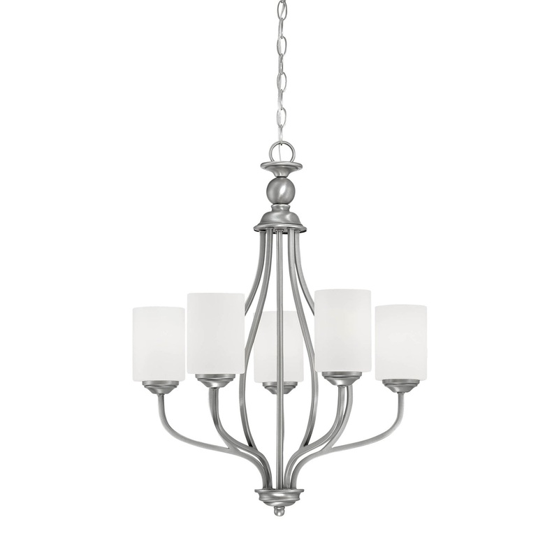 Millennium 3055-BPW Lansing Five Light Chandelier, Brushed Pewter