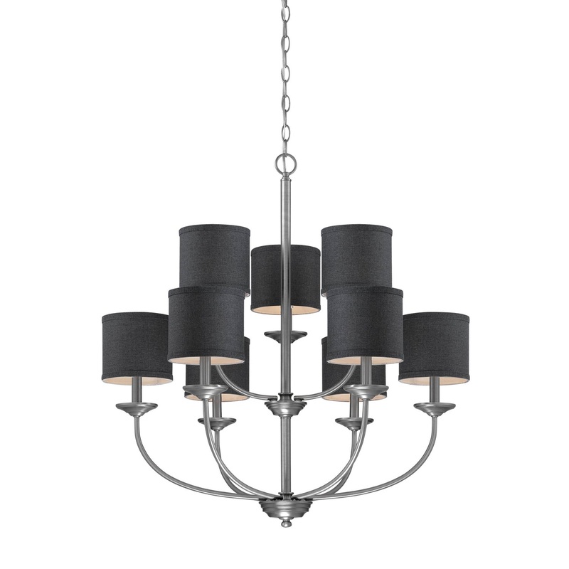 Millennium 3119-BPW Jackson Nine Light Chandelier, Brushed Pewter