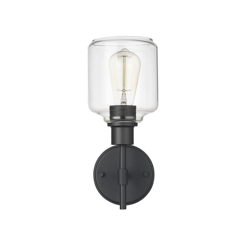 Millennium 46941-MB Asheville One Light Wall Sconce, Matte Black