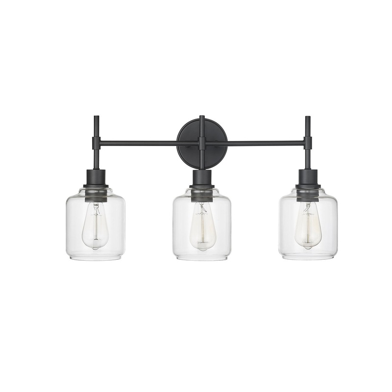 Millennium 46943-MB Asheville Three Light Vanity, Matte Black